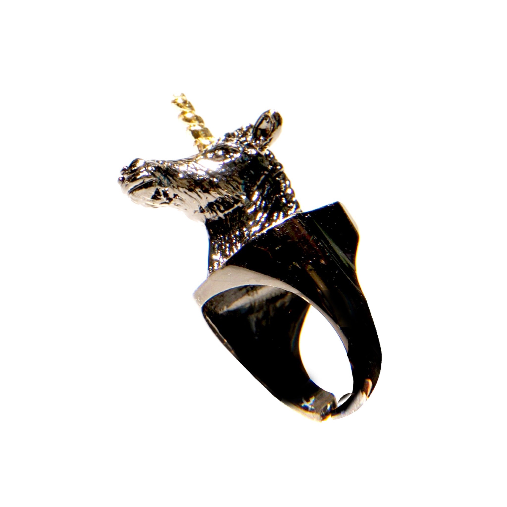 Unicorn metal ring