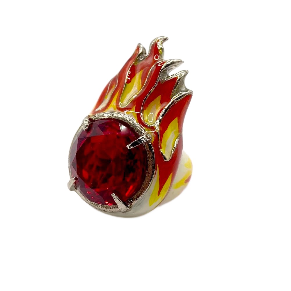 Flame pink crystal RING