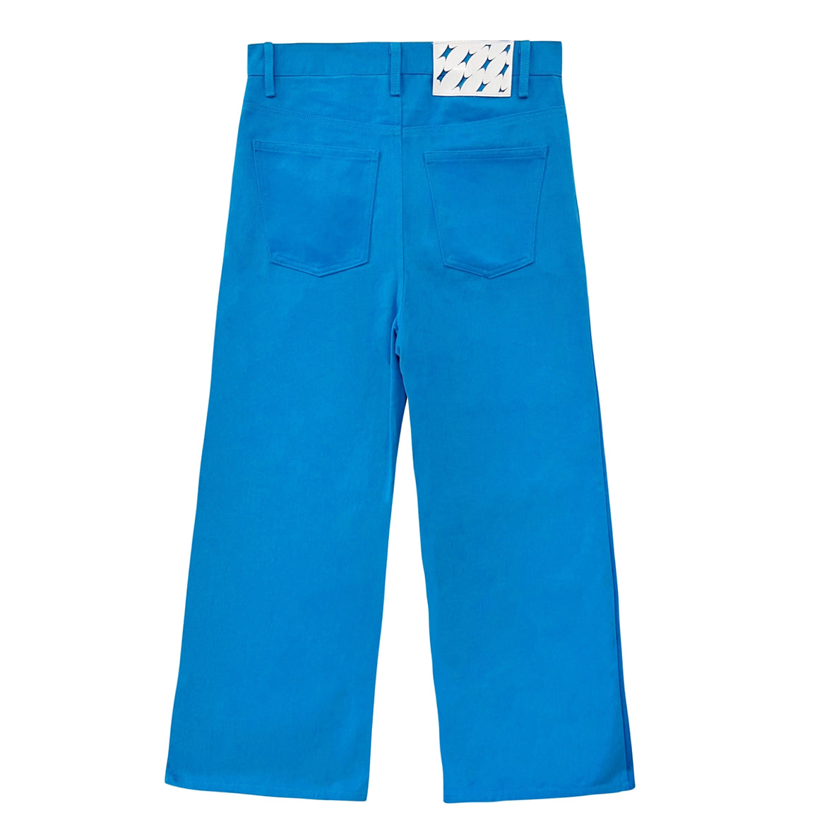 straight trousers with flare button