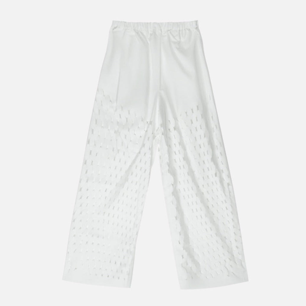 Elastic pants A La maison White