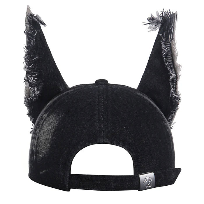 Genzero the dog ear cross baseball hat Denim black