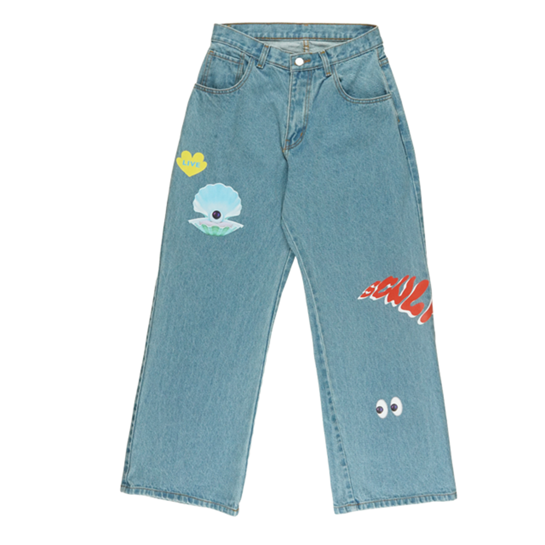 Sticker Jeans Light Denim Blue