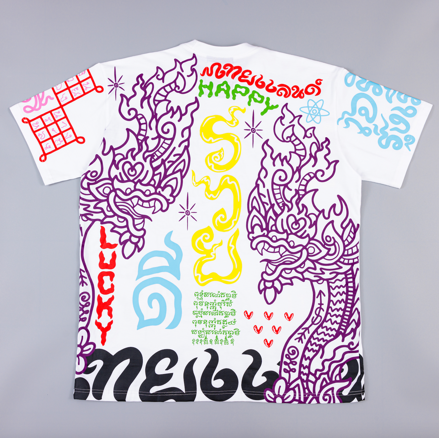 T shirt (WHITE) Silkscreen NAGA