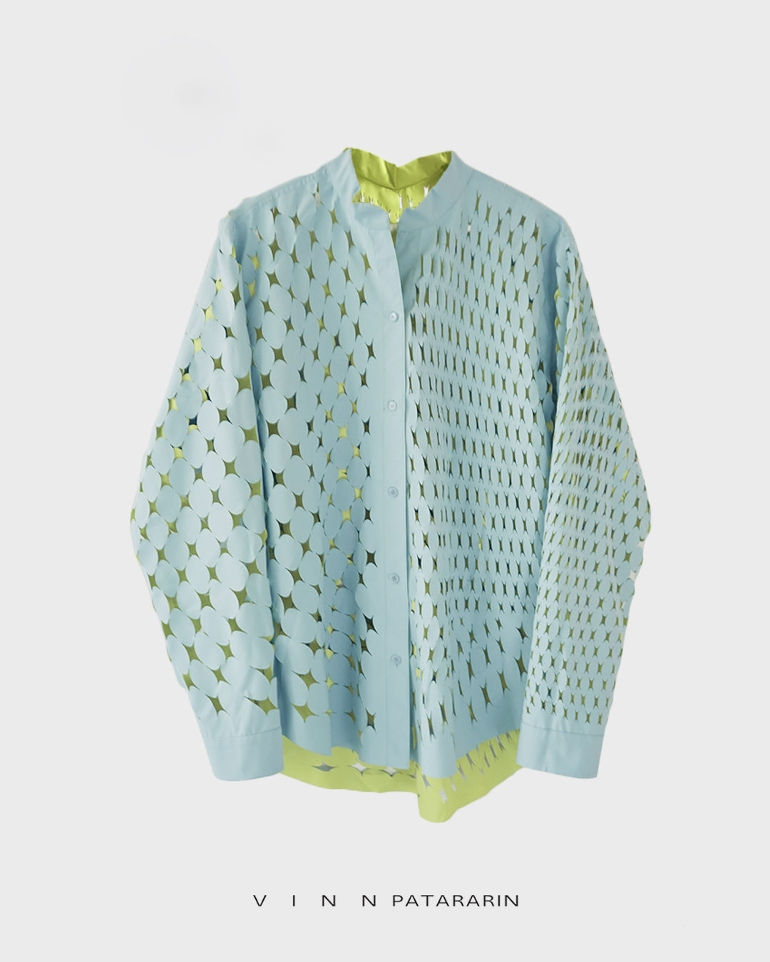 Twotone shirt Green/Blue