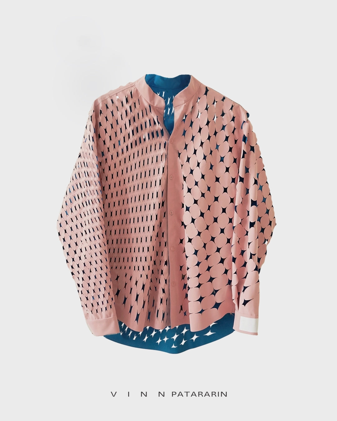 Twotone shirt Pink/Cobalt