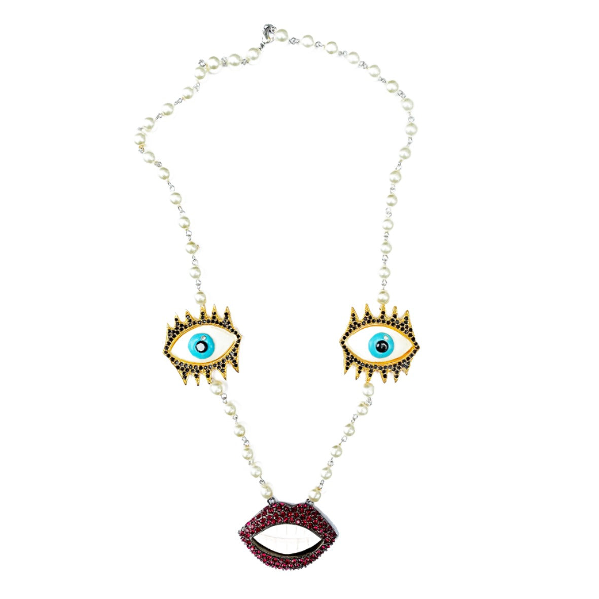 EYES AND MOUTH NECKLACE