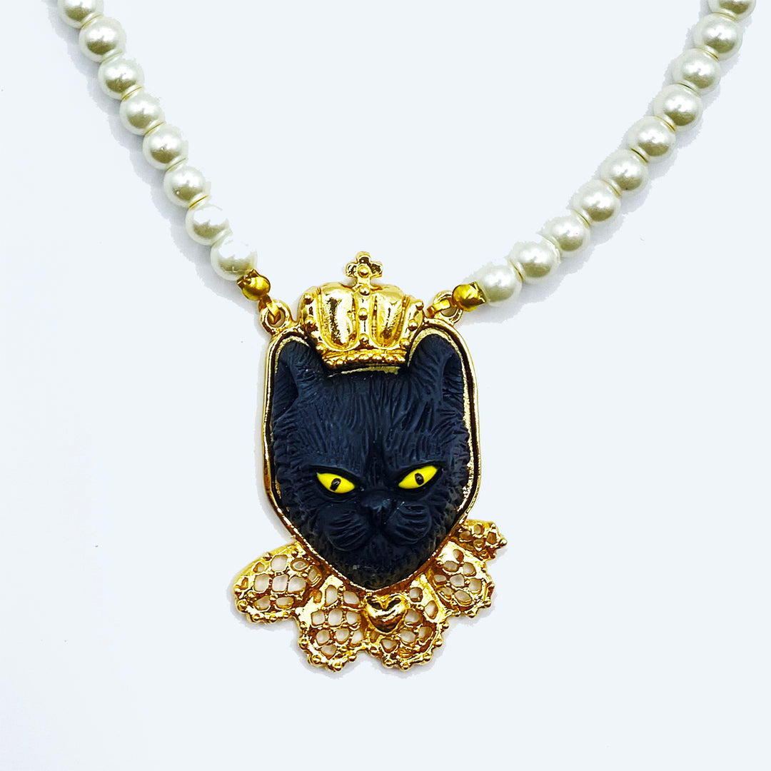 CAT COUTURE BLACK NECKLACE