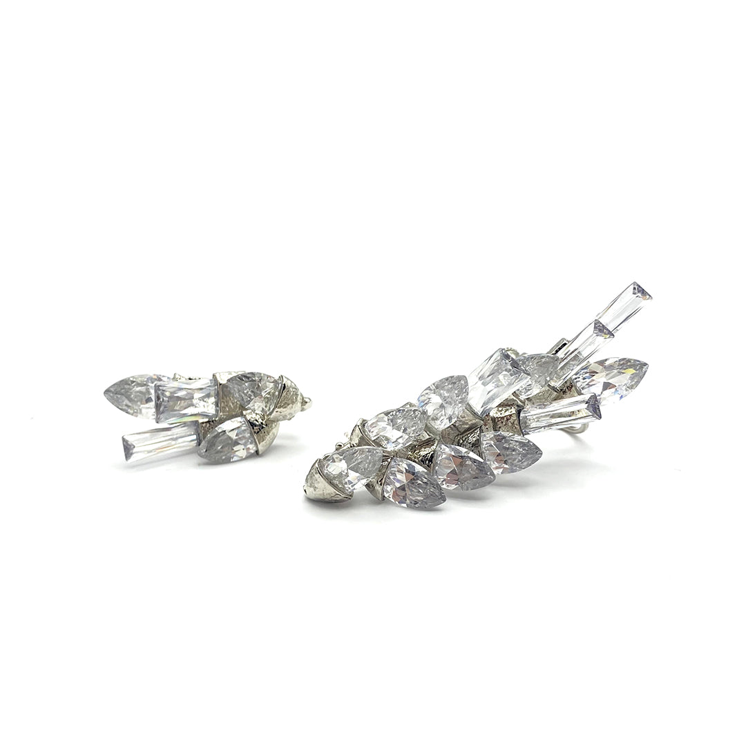 CRYSTALS SILVER EAR CUFF