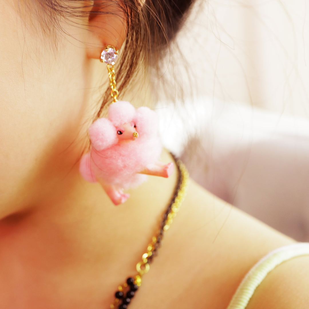 PINK POODLE EARRINGS