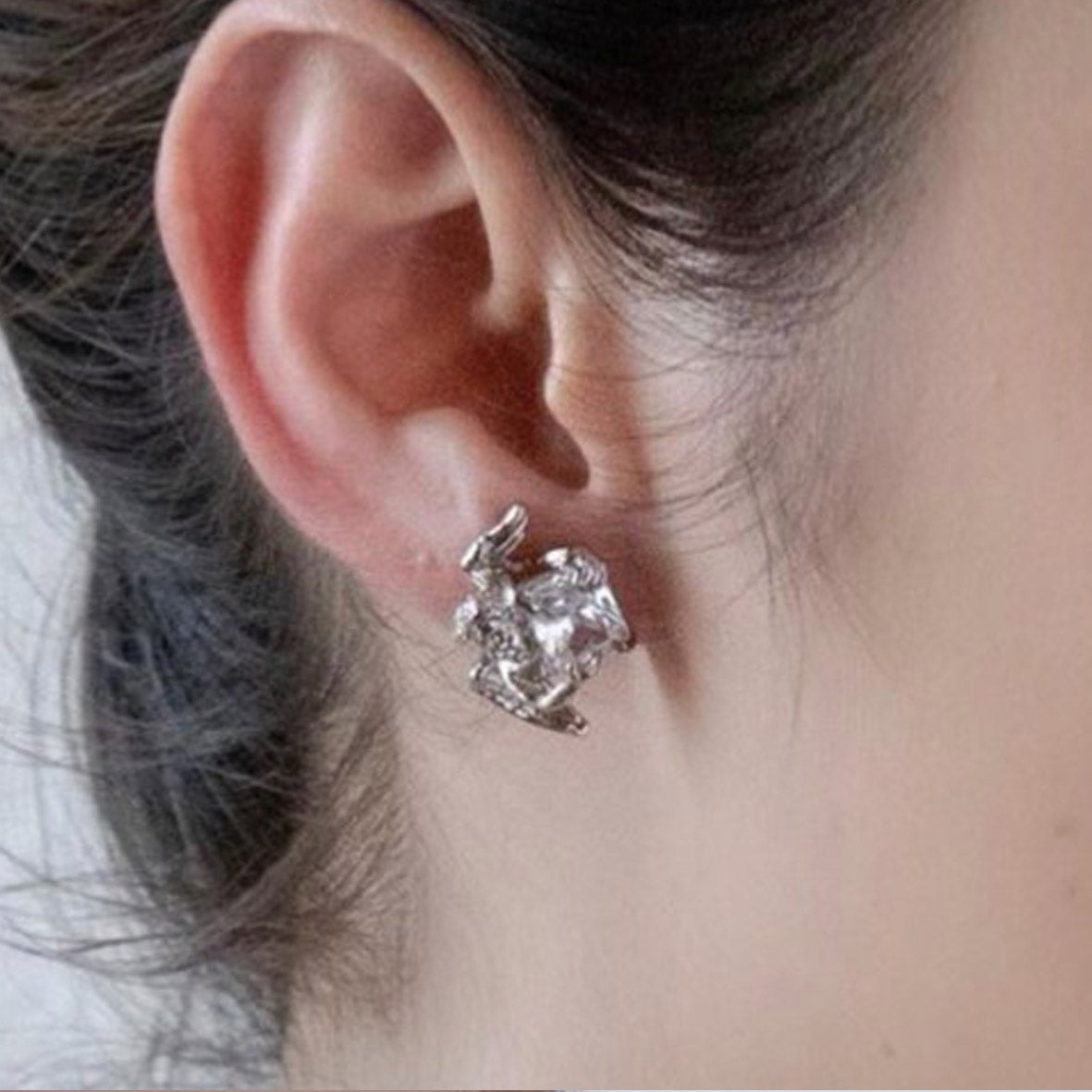 ROCOCO EAR CUFF RHODIUM